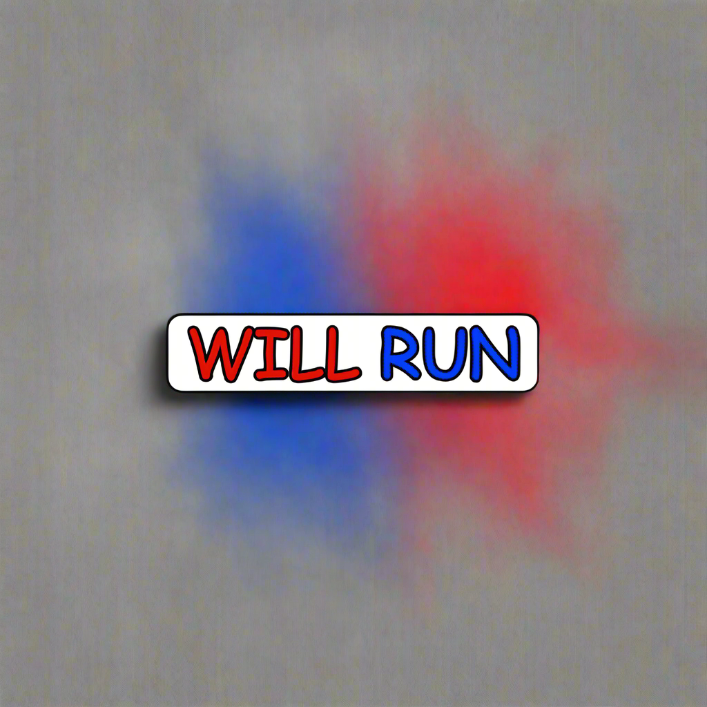 "WILL RUN" Decal