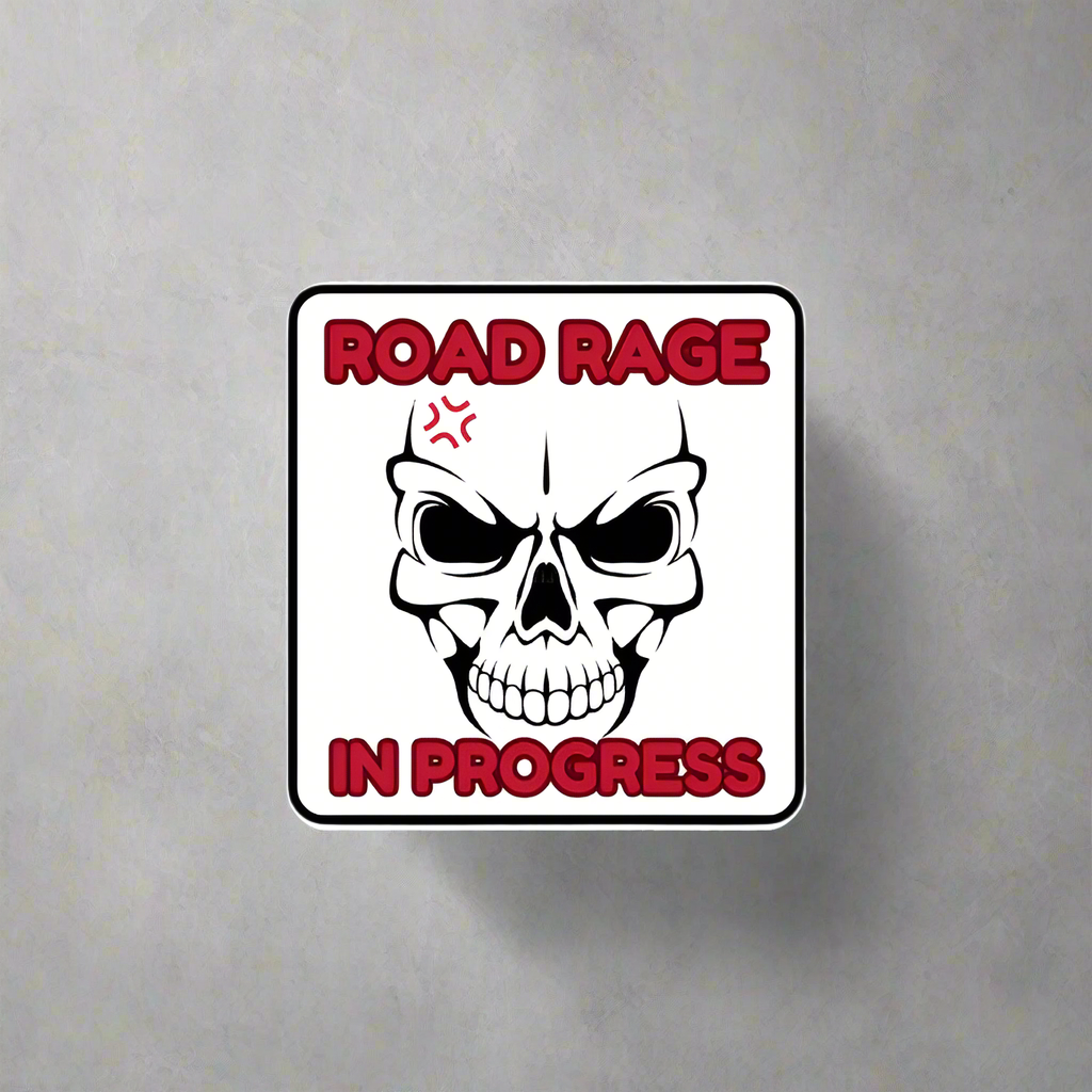 "ROAD RAGE IN PROGRESS" Decal