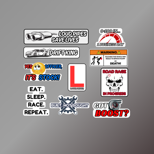 CAR CULTURE STARTER PACK - Pack of 10 Decals