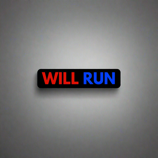 "WILL RUN" Decal
